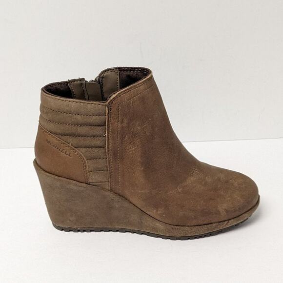Merrell Tremblant Wedge Bluff Ankle Boots, Brown, Womens 6 M - Picture 2 of 8